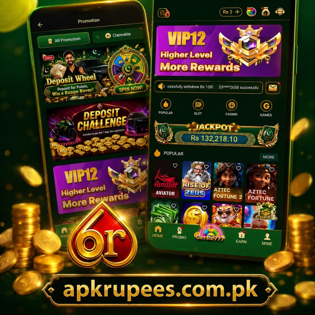 6r.GAMES homepage interface with gaming features and user dashboard