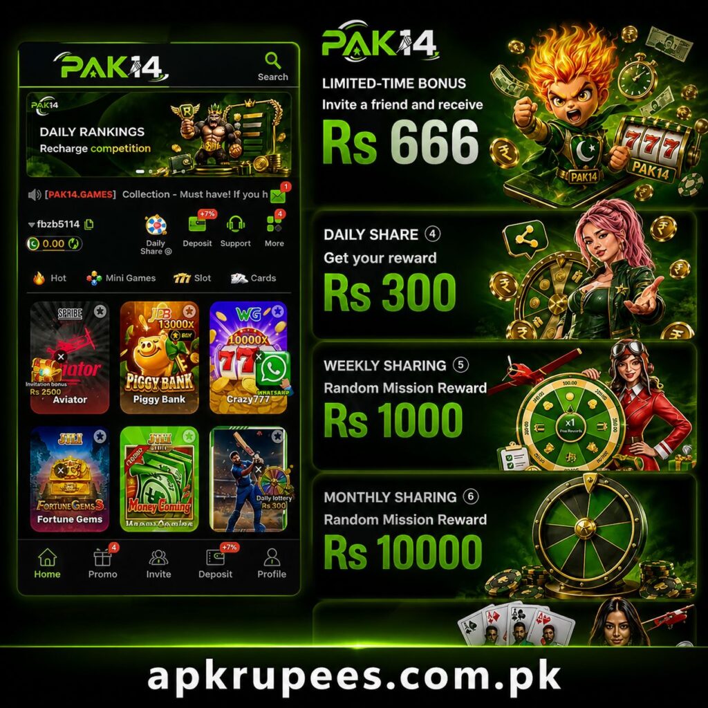 PAK14 APK latest version download and mobile gaming interface